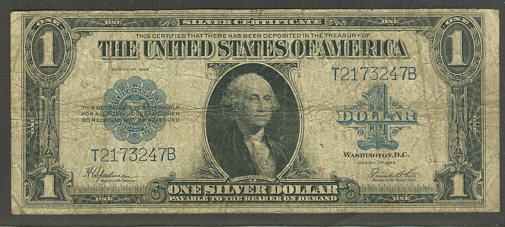 Fr.237, 1923 $1 Silver Certificate, Fine, T2173247B
